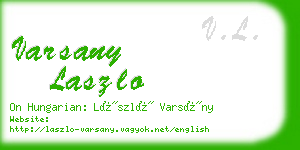 varsany laszlo business card